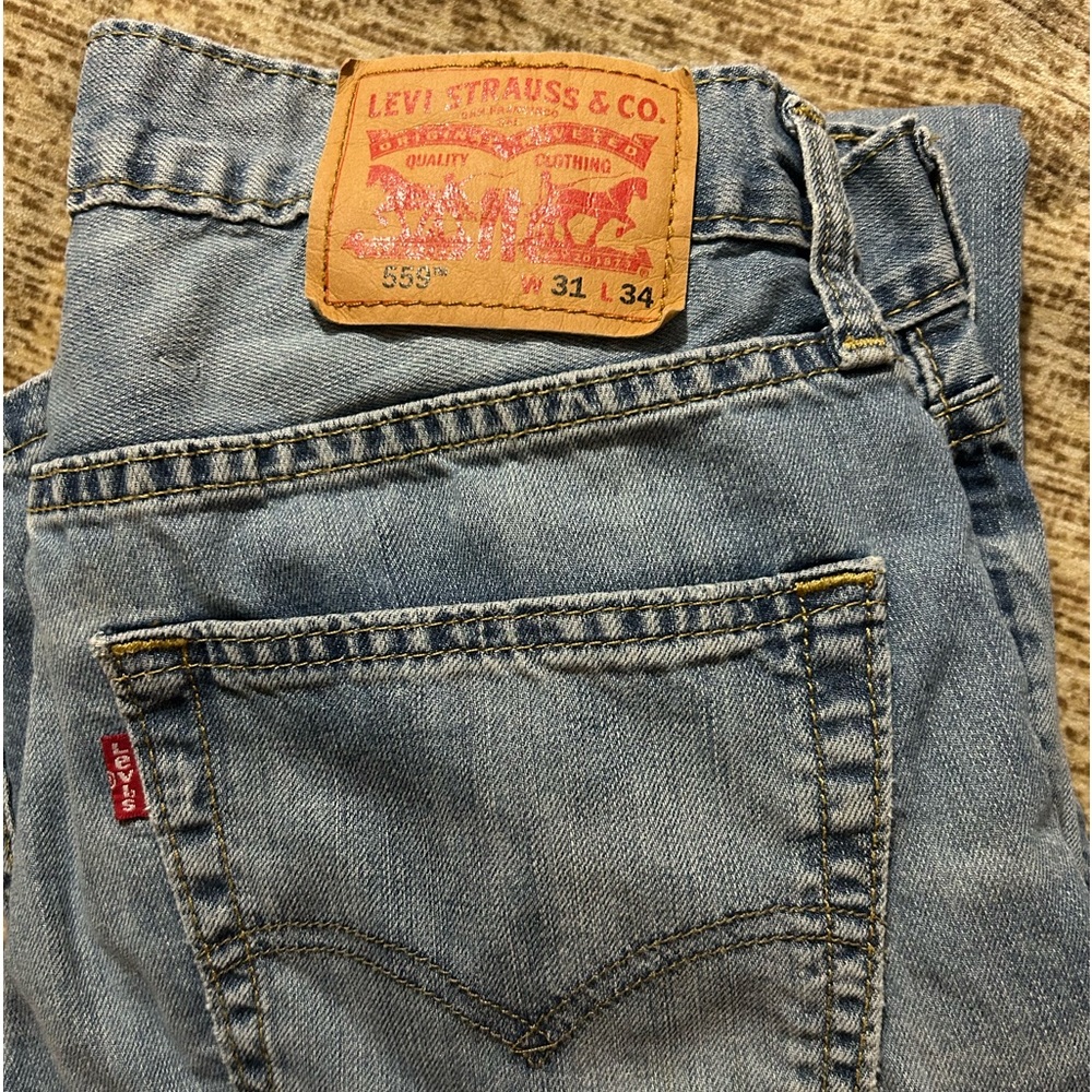 Levi's 559 Jeans Relaxed Straight Fit Ocean Blue Wash 100% cotton W31 L34